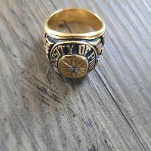 Elegant Gold University Ring